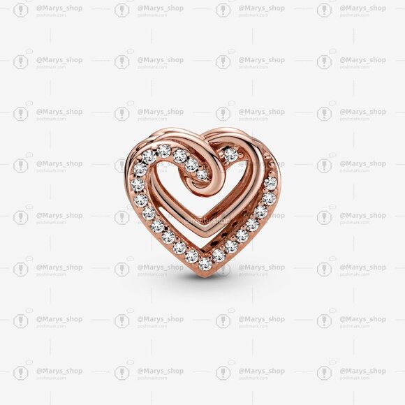 Pandora Sparkling Entwined Hearts Charm - Picture 2 of 6